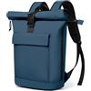 Lekeinchi Zaino rolltop per uomo e donna, elegante borsa per computer portatile, impermeabile, con scomparto per laptop da 17 pollici, grande zaino da viaggio, zaino per scuola, viaggi, università