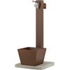 Fontana da Giardino con Rubinetto Base Vaschetta e Portagomma Belfer 42/QRRV Ruggine
