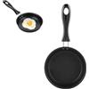 LIAMGUS Mini padella antiaderente per un uovo | Padella per uova, mini padella, portatile, da campeggio, per cottura a gas e piano cottura a induzione (12 cm)
