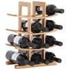 Gräfenstayn® 30551 cremagliera del vino PORTO - impilabile in legno di bambù per 12 bottiglie di vino - Dimensioni 30x16x42 cm (LxWxH) gabbie per bottiglie di vino caso del vino