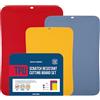 BLUE GINKGO Tappetini da Taglio TPU [Set di 3] - Taglieri da Cucina Flessibili, Antigraffio e Durevoli Made in Korea (Rosso, Blu, Giallo)