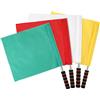 Anneome 4pcs Bandiera Arbitro In Acciaio Inox Bandiere Di Segnalazione Giallo Rosso Verde Bianco per Partite Sportive Bandiera Di Comando Leggermente Progettato con Albero In Acciaio Inox