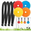 CHSEEO Bersagli per Porta da Calcio - 4 Dischi per Allenamento Calcio Bambini, con 4 Cinghie Regolabili 60 cm - Attrezzatura per Esercizi di Tiro per Bambini, Allenatori e Professionisti