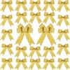 WILLBOND 24 Pezzi Papillon Glitter Natalizio Papillon per Albero di Natale Decorazioni Papillon di Festa Natale Ornamenti Ghirlanda (Oro)
