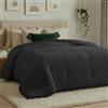 Utopia Bedding, piumino trapuntato doppio, alternativo alle piume, per tutte le stagioni, inserto con linguette angolari, lavabile in lavatrice, piumino da letto, grigio