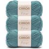 Caron Simply Me - Gomitolo di filato merino, colore turchese, 3 confezioni da 100 g, 50% acrilico, 50% lana merino, #3 DK (leggero), 200 m, per maglia/uncinetto