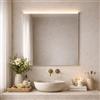 Baikal Specchio da bagno, varie forme e misure disponibili. Opzione con e senza LED. Stili che si adattano al bagno o a qualsiasi stanza della casa. 80 x 80 cm Specchio con cornice LED, 280034978