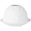 Nordic Lights Nordic Light - Portacandele con paralume e piatto, per soggiorno di cani, tavolo da pranzo, accessori per la casa, in porcellana, taglia unica, motivo bianco
