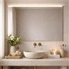 Baikal Specchio da bagno, varie forme e misure disponibili. Opzione con e senza LED. Stili che si adattano al bagno o a qualsiasi stanza della casa. 100 x 80 cm Specchio con cornice LED, 280034980