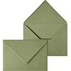 Netuno 20 buste da lettera grandi colorate verde oliva formato C5 16,2 x 22,9 cm 120g buste grandi eleganti carta colorata per partecipazioni biglietti inviti matrimonio compleanno Natale Pasqua