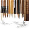 BAIFULAI 15 pennelli per calligrafia cinese: pennelli per calligrafia cinese con astuccio per pennello, pennello giapponese Sumi per principianti, acquerello e lettering a mano