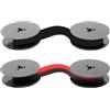 JRILUO 2 Nastri Macchina da Scrivere Compatibile con Olivetti GR-4, 1 Nero + 1 Rosso/Nero, Nastro in Nylon 8 m, Bobina Ø 52 mm, Facile da Installare, per Gr4 24 32 22 82 34 35