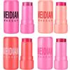 WANGHONGGOGO 4 stick di blush in gelatina, essenza di blush utilizzabili a strati adatti per occhi guance e labbra Gli stick pigmentati in gelatina umida sono leggeri e traspiranti adatti a ragazze e donne (2)