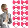 ELNX 10 Pezzi Accessori per Capelli Rosa Rosso - Elastici Scrunchie con Fiocchi per Bambini, Ragazze e Donne - Per Scuola, Uso Quotidiano e Spettacoli
