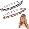 Cerchietto fascia per capelli giallo oro strass diadema archetto