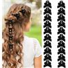 NiceYnn 20 mollette per capelli Flocag Mini clip per artiglio, accessorio per acconciatura, antiscivolo, per matrimonio, compleanno, colore: nero artiglio