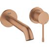 Grohe Essence rubinetto lavabo a parete, 19408DL1, Essence warm sunset spazzolato [Rubinetteria Bagno > Rubinetteria Lavabo]