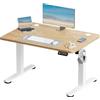 Devoko 100x60 cm Scrivania Regolabile in Altezza, Elettrica per Lavoro in Piedi, Ufficio e Casa, Standing Desk Scrivania Studio in Casa con Piano Assemblato, Beige