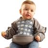 Bibetta Ultrabib - Weaning bib with sleeves - Premium Neoprene for Comfort - Waterproof - Baby bibs with Crumb Catcher Pocket for Feeding Toddler & Babies - Roll Up and Machine Washable