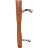 Prime-Line C 1034 - Maniglia in legno per porta scorrevole con staffe cromate e elementi di fissaggio, 16,5 cm (confezione singola)