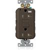 Leviton G5362-WT 20A-125V Presa GFCI duplex autotest Duplex per impieghi gravosi di grado industriale per impieghi gravosi e resistente alle intemperie, marrone, 20 Amp