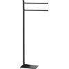 Gedy TRILLY Portasciugamani da bagno con 2 braccioli, nero opaco, acciaio inox e resine termoplastiche, 14 x 34 x 83,5
