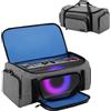 Valveric Borsa da trasporto per altoparlanti portatile compatibile con JBL PartyBox On-The-Go/Essential, custodia da viaggio per altoparlanti e accessori, con manico e tracolla, grigio (solo borsa)