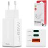 Hama Carico Rapido GaN, 2 USB-C PD, 1 USB-A QC, Mini Caricatore, 65W, Bianco