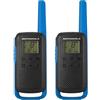Motorola Solutions - T62 PMR Blu, Walkie Talkie Talkabout, PMR446 Citizens Band Radio, 16 Canali e 121 Codici, Portata 8 Km, Blu, Senza Licenza, Schermo LCD