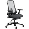 ProtoArc Flexer Sedia Ergonomica Schiena Alta in Rete Nylon Traspirante, Sedia Girevole Traspirante, Inclinazione Adattiva al Peso, Sella Traspirante Scorrevole (Flexer Pro - Nero)