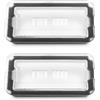 NIMOVA 2 x luci posteriori per targa auto, copertura con lente trasparente per Fiat 500, Abarth 500 2007-2022 | OEM 51800482