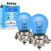 SOFOC P26S 12V 15W Lampadina Alogena per Faro & Antinebbia Moto 5000K Bianco Contatto Singolo Adatto Scooter Ciclomotori E-Bike 2Pcs