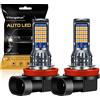 Yifengshun 2 x H8 / H11 Lampadine fendinebbia a LED giallo 24SMD 3030 Chip Lampadine a LED H8 per fendinebbia Luci di marcia diurna DRL 12V