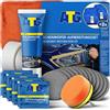 ATG® Set per la Preparazione dei fari con 2 Panni in Microfibra, Set di lucidatura per tappetini e fari ciechi in plastica, fari Fresh, plexiglass, Kit di restorazione Headlight
