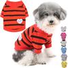 Zunea Camicie per cani di piccola taglia T-shirt estiva basic a righe vestiti per cuccioli paillettes felpa cuore amore morbida maglietta a maniche corte abbigliamento per animali domestici pullover