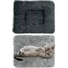 Mtbricey 2Pcs Letto di Peluche per Piccoli Animali Tappetino a Letti Caldi Morbidi Coperta Letto per Cani Gatto Pad del Sonno Invernale Per Bunny Rat Guinea Guinea Pig Hedgehog Furet Squirrel (BB, 25x32cm)