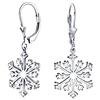 Bling Jewelry Classici Orecchini A Goccia Con Pendente A Fiocco Di Neve Per Feste Natalizie Per Donne Adolescenti, Lucidati In Argento Sterling .925 Con Chiusura A Levetta