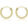 Carissima Orecchini Sleeper con Cut Diamante da 11mm per Bambini in Oro Giallo 9ct