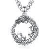AEONSLOVE Collana Lupo Vichingo Argento 925 per Uomo Donna, Ciondolo Rune Vichinghe/Albero della Vita Yggdrasil/Drago Vintage/Martello di Thor/Vegvisir, Gioielli Vichinghi Uomo