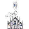 The Charmery Ciondolo a forma di cattedrale del Duomo di Milano, in argento 925, compatibile con braccialetti Pandora, Trollbeads, Chamilia, Biagi e molti altri braccialetti con charm del Regno Unito.