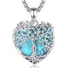 AEONSLOVE Ciondolo Albero della Vita Donna Collana Turchese Pietra Naturale Cuore Collana Albero della Vita Ciondolo Turchese Cristallo Regalo Pietre e Cristalli Naturali Gioielli Cristalloterapia
