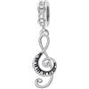 PROESS Braccialetto con note musicali - pianoforte, chiave di violino - gioielli tastiera - regalo in argento sterling per donne