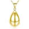 CELESTIA Collana Chiama Angeli Gravidanza per Mamma Ciondolo Goccia in Rame Placcato Oro Collana Donna Incinta e Richiamo degli Angeli con Catene Lunghe 114cm e 76cm Cordino