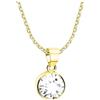 Sofia Milani - Collana da Donna in Argento 925 - Placcata in Oro - Ciondolo a Pietra Zircone - N0685