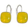 MŚ 1997 MENNICA ŚWIDNICKA Square Stupendi orecchini con comoda chiusura realizzati in argento sterlina 925 regalo per la Festa della Mamma, compleanni, onomastici o anniversari (yellow opal)