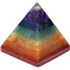 Morella 7 Strati Pietre Chakra Piramide, Collezione Piramide con Ametista, Cristallo di Rocca, Lapislazzuli, Diaspro Rosso, Avventurina, Giada Gialla, Agata Rossa