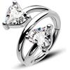 CM Crareesi Mania - Orecchini a cerchio per piercing all'elica, in acciaio INOX 316L, oro e argento, con anello a spigola incastonato con zirconia cubica minuscola, 16G, anelli a segmento incernierato