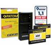 PATONA Caricatore Doppio + 2X NP-BN1 Batteria 630mAh - Ricambio per Sony NP-BN1 - per CyberShot DSC-QX100, T99, TF1, TX5, TX100V, W710, W730, WX80, WX200 - set completo per il viaggio