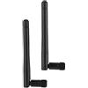 Dioche Guadagno Antenna Abs Nero 2Pcs Dual Band Wifi Router Interfaccia Sma Ad Alto Guadagno Scheda di Rete Wireless Antenna Esterna (2Dbi)