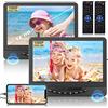 DESOBRY 12" Monitor Poggiatesta Auto Con Ingresso HDMI 1080p, Dual Lettore DVD Portatileda Per La Riproduzione Dello Stesso Film O Di Due Film Diversi, Batteria Ricaricabile Da 5 Ore, Supporto USB
